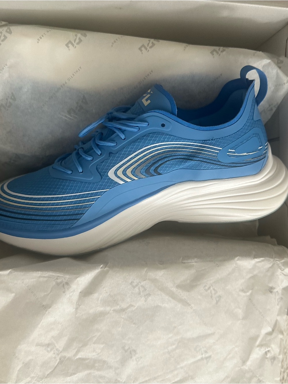 APL Men's Streamline Shoes in Coastal Blue and White - Picture 3 of 6